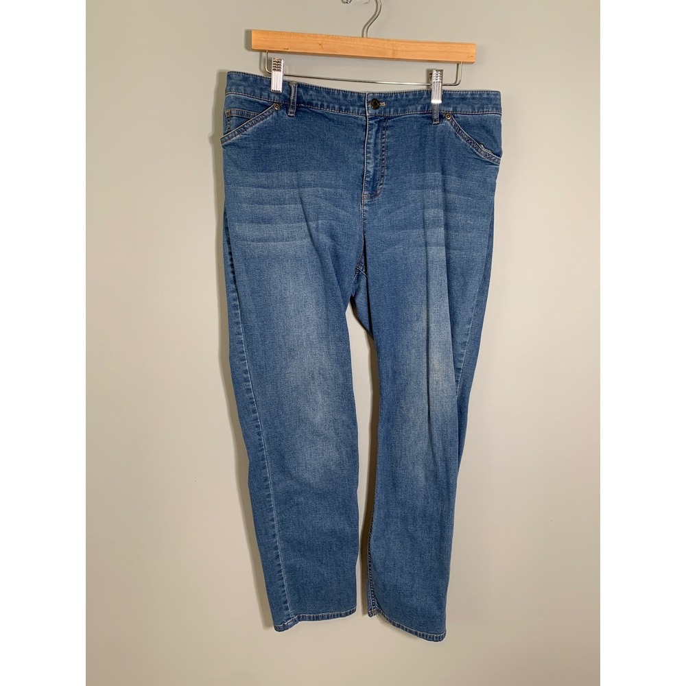 J. Jill Slim Ankle Jeans Womens 14 Blue Stretch Tried & True Fit Medium‎ Wash